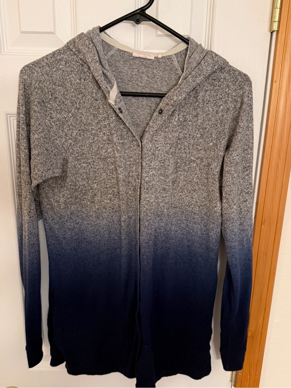 Out From Under Ombré Hoodie MED Light Cardigan Blue & Gray Urban Outfitters